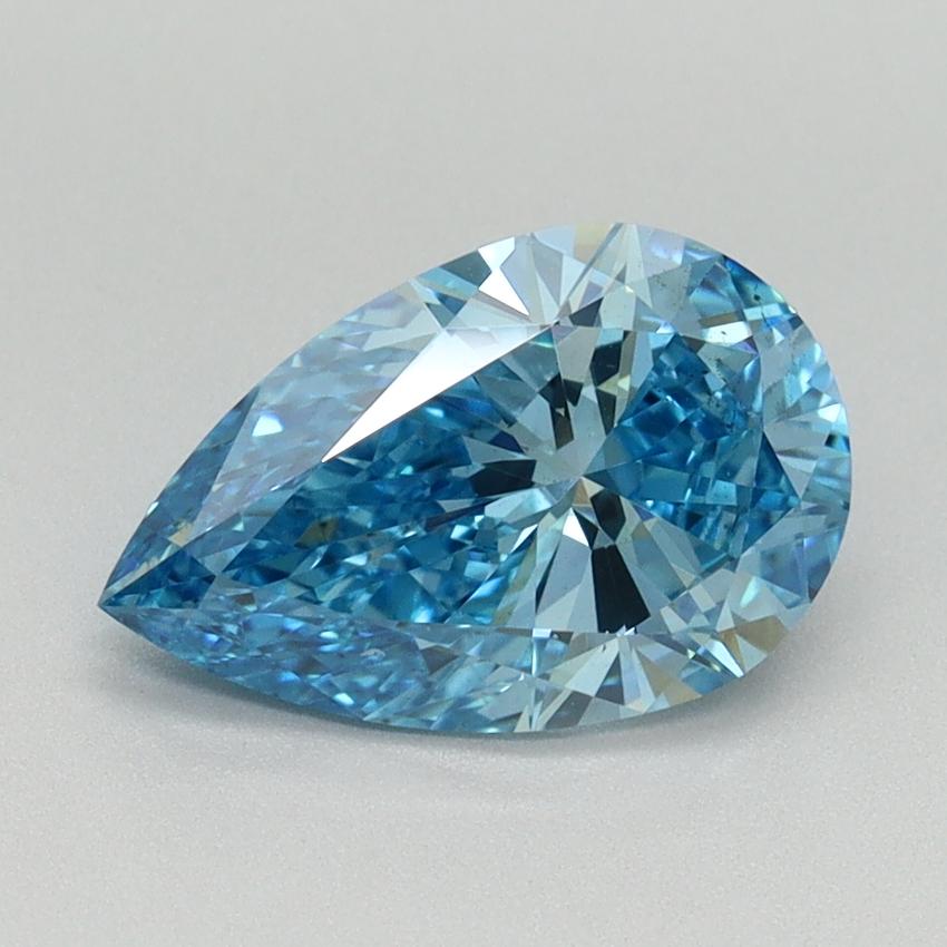 1.69 Ct. Fancy Vivid Blue Pear Lab Grown Diamond