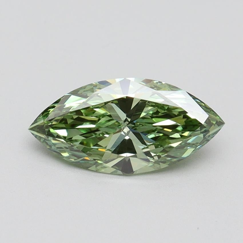 1.00 Ct. Fancy Vivid Green Marquise Lab Grown Diamond