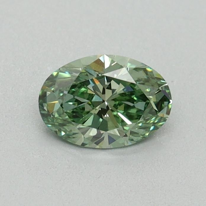 0.45 Ct. Fancy Vivid Green Oval Lab Grown Diamond