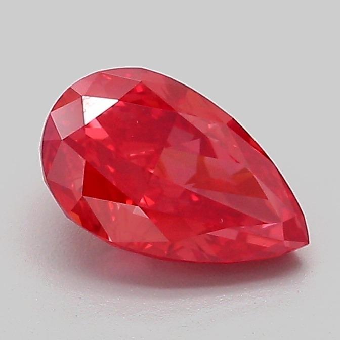 1.06 Ct. Fancy Vivid Red Pear Lab Grown Diamond