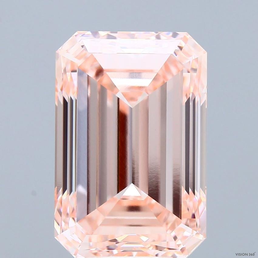 11.10 Ct. Fancy Intense  Pink Emerald Lab Grown Diamond