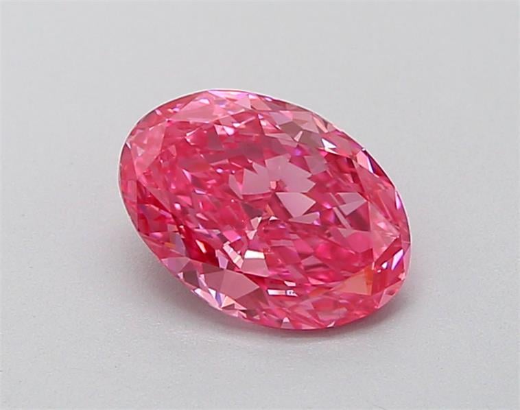 1.08 Ct. Fancy Vivid  Pink Oval Lab Grown Diamond