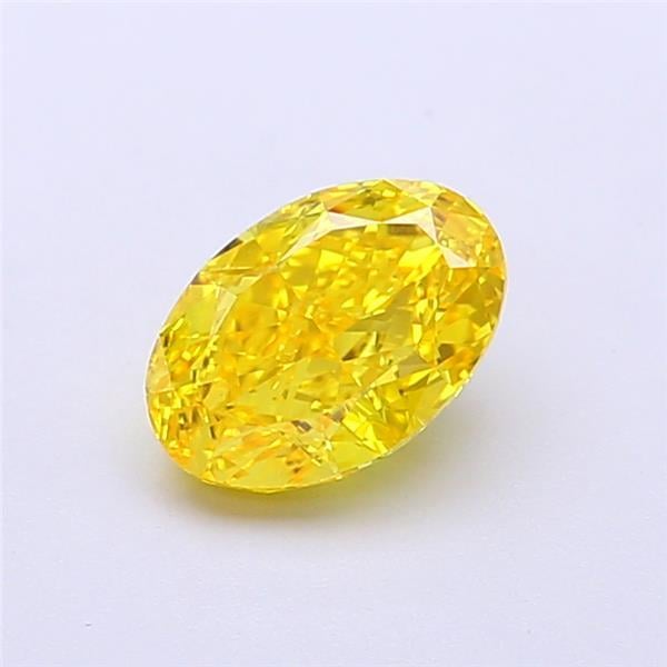 1.05 Ct. Fancy Vivid  Yellow Oval Lab Grown Diamond