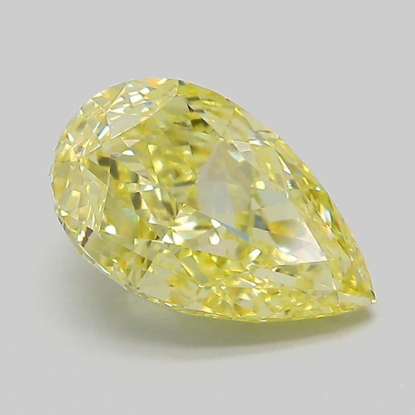 3.05 Ct. Fancy Intense Yellow Pear Lab Grown Diamond