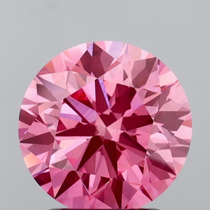 2.00 Ct. Fancy Vivid Pink Round Lab Grown Diamond