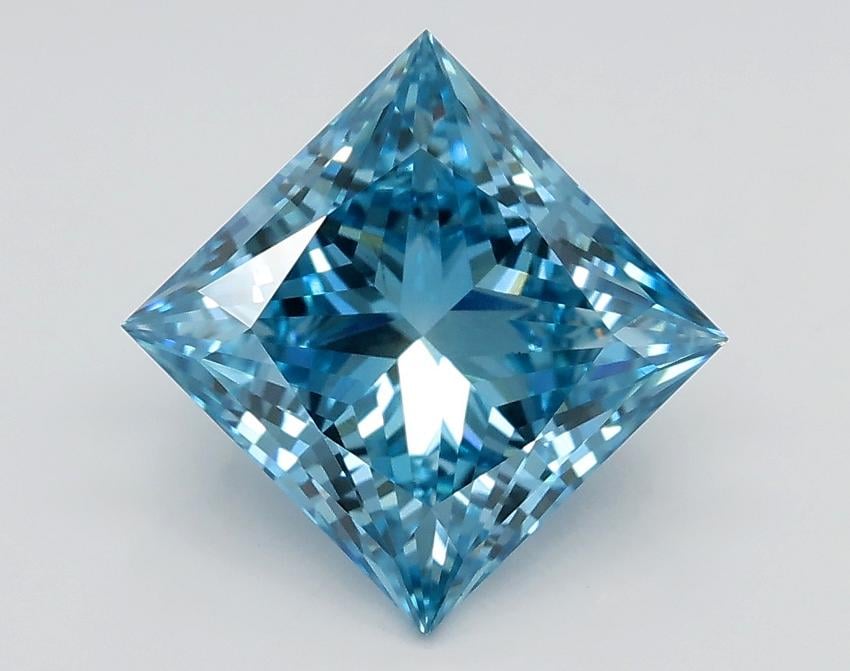 2.25 Ct. Fancy Vivid Blue Princess Lab Grown Diamond
