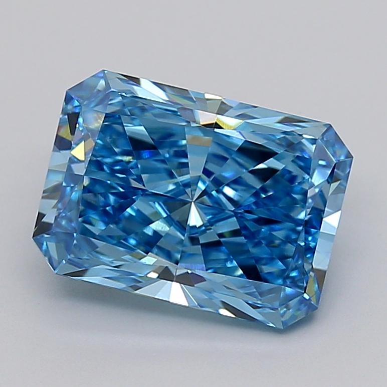 4.03 Ct. Fancy Vivid  Blue Radiant Lab Grown Diamond