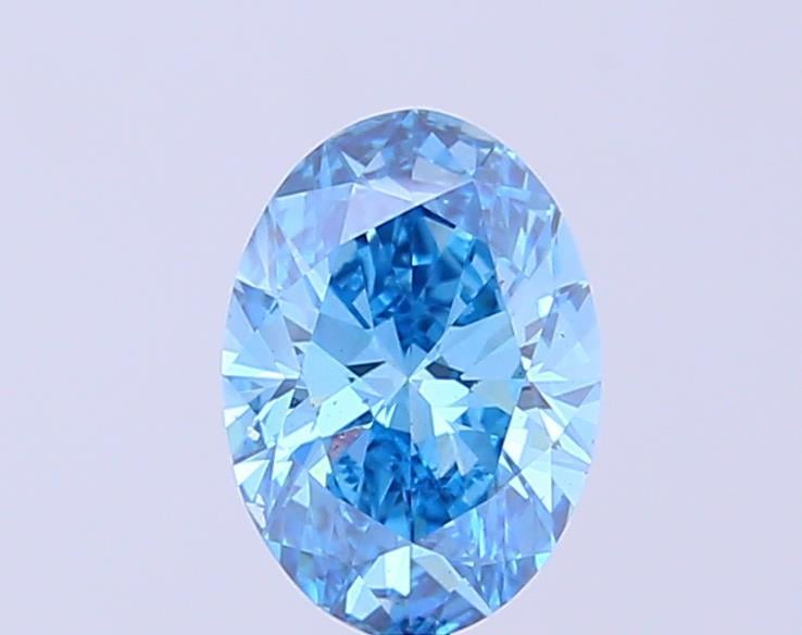 1.36 Ct. Fancy Vivid Blue Oval Lab Grown Diamond