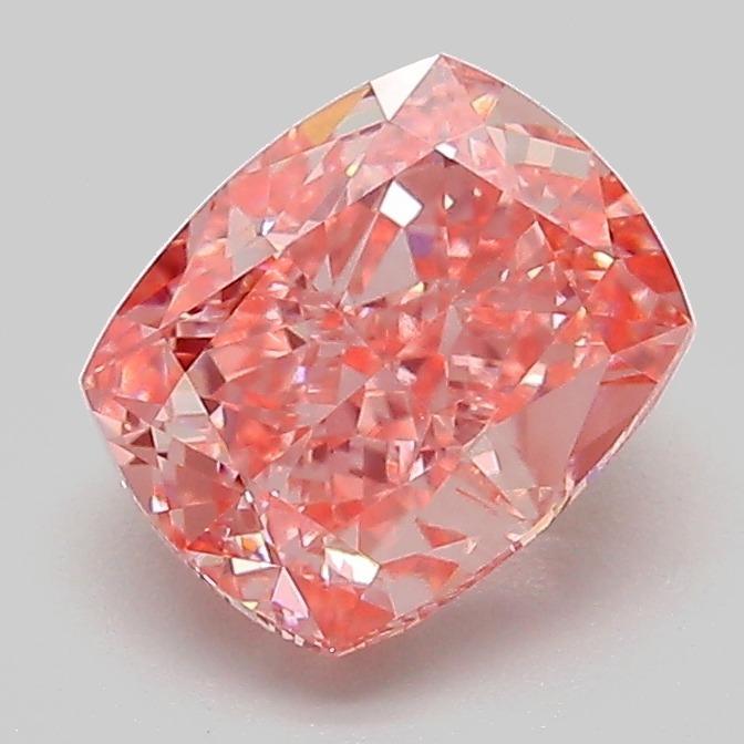 1.81 Ct. Fancy Vivid  Pink Cushion Lab Grown Diamond