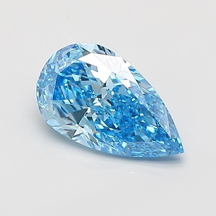 1.12 Ct. Fancy Vivid Blue Pear Lab Grown Diamond
