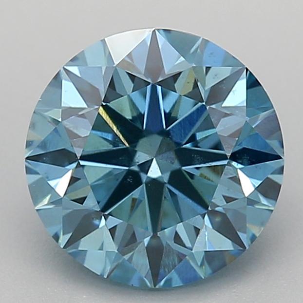 1.40 Ct. Fancy Vivid Blue Round Lab Grown Diamond