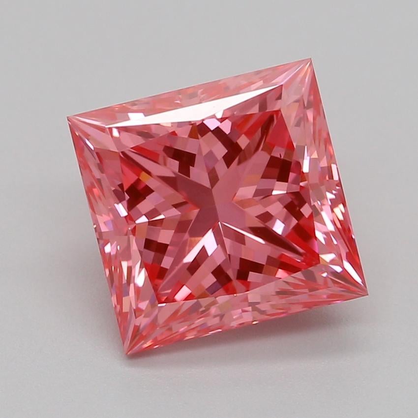 2.03 Ct. Fancy Vivid Pink Princess Lab Grown Diamond