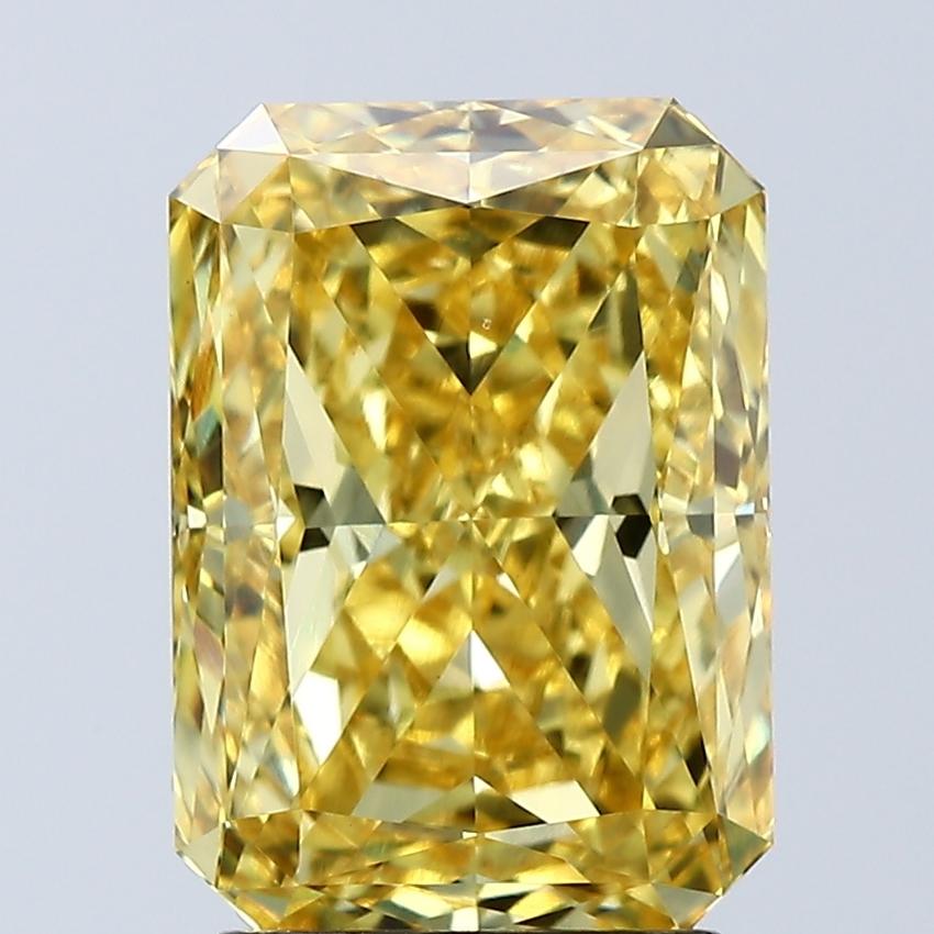 3.05 Ct. Fancy Vivid Yellow Radiant Lab Grown Diamond