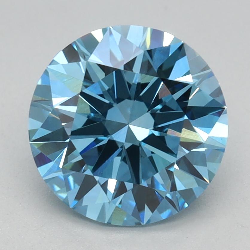 1.89 Ct. Fancy Vivid Blue Round Lab Grown Diamond