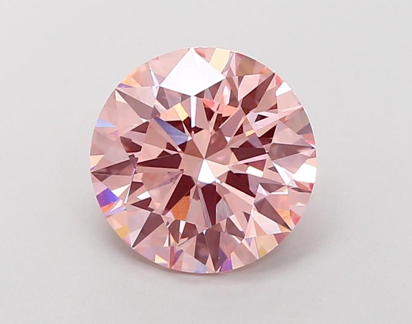 3.15 Ct. Fancy Vivid Pink Round Lab Grown Diamond