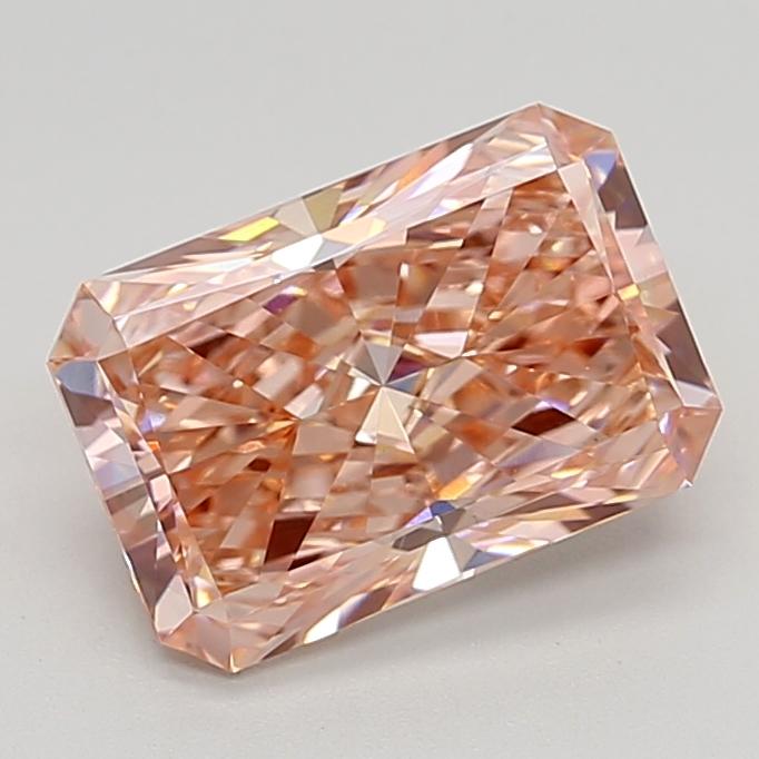 3.08 Ct. Fancy Vivid  Pink Radiant Lab Grown Diamond
