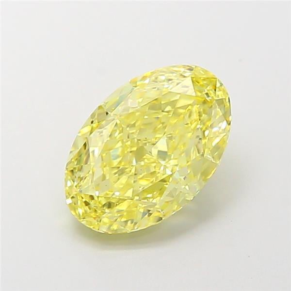 2.55 Ct. Fancy Intense Yellow Oval Lab Grown Diamond