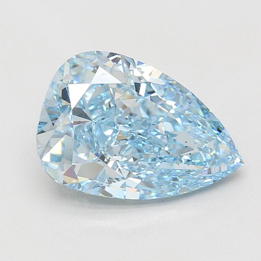5.06 Ct. Fancy Vivid Blue Pear Lab Grown Diamond