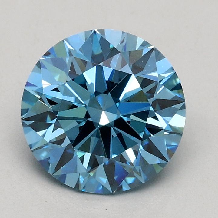 1.07 Ct. Fancy Vivid Blue Round Lab Grown Diamond