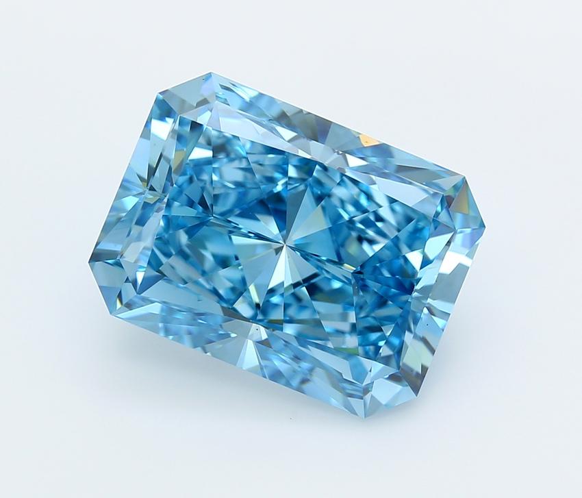 10.00 Ct. Fancy Vivid  Blue Radiant Lab Grown Diamond