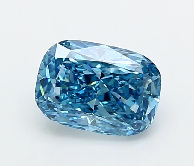 1.22 Ct. Fancy Vivid  Blue Cushion Lab Grown Diamond