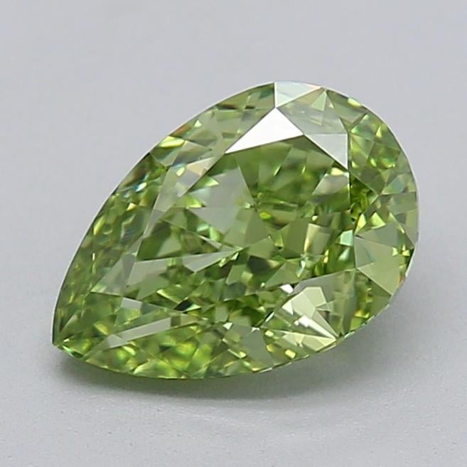 1.04 Ct. Fancy Vivid  Green Pear Lab Grown Diamond