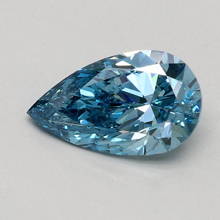0.51 Ct. Fancy Vivid Blue Pear Lab Grown Diamond