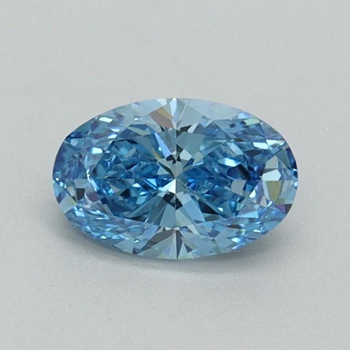0.52 Ct. Fancy Vivid Blue Oval Lab Grown Diamond