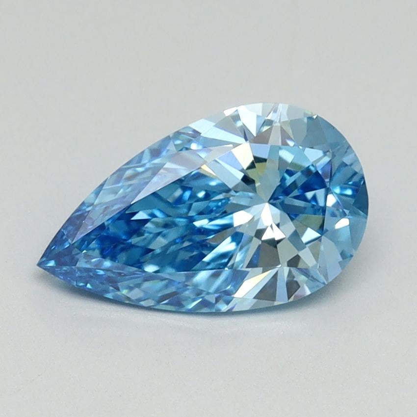 1.21 Ct. Fancy Vivid Blue Pear Lab Grown Diamond