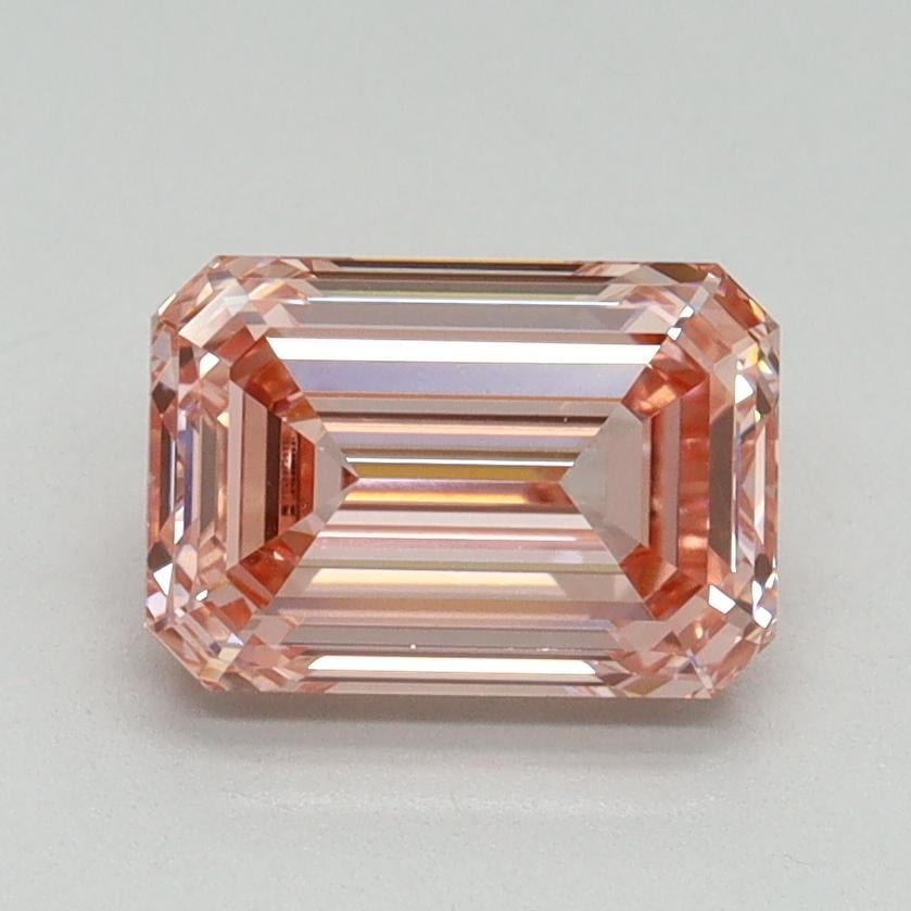 1.54 Ct. Fancy Vivid Pink Emerald Lab Grown Diamond