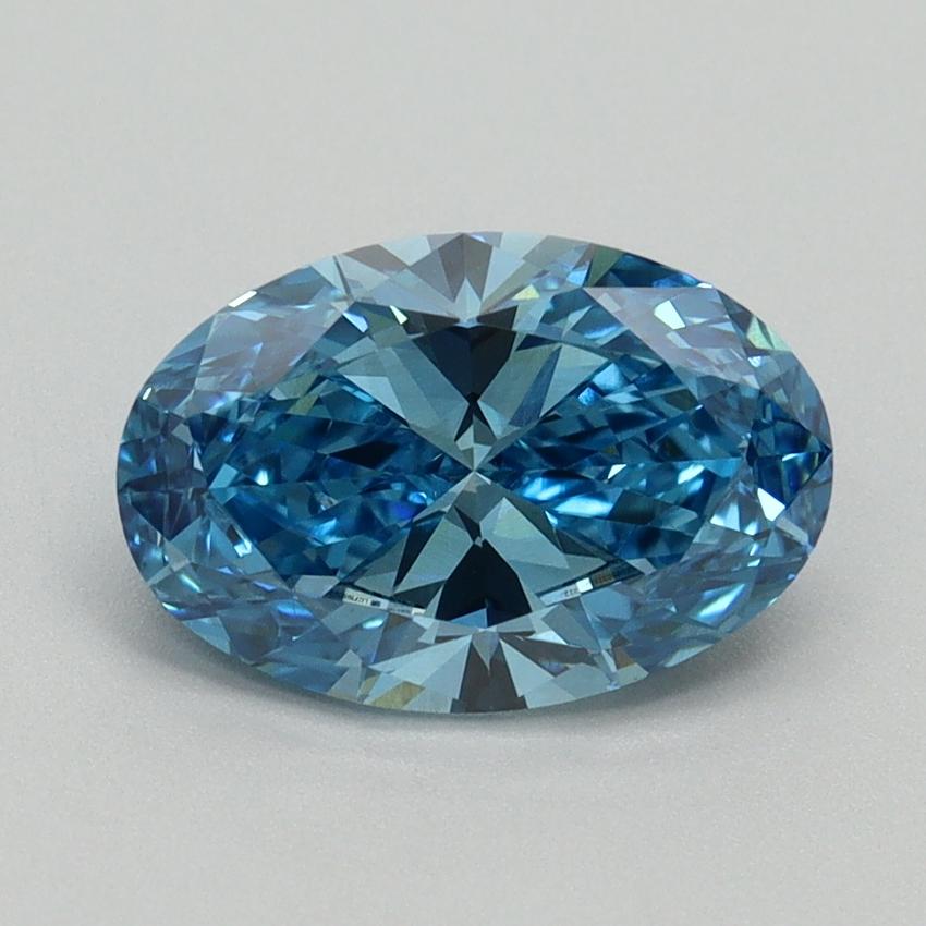 1.82 Ct. Fancy Vivid Blue Oval Lab Grown Diamond