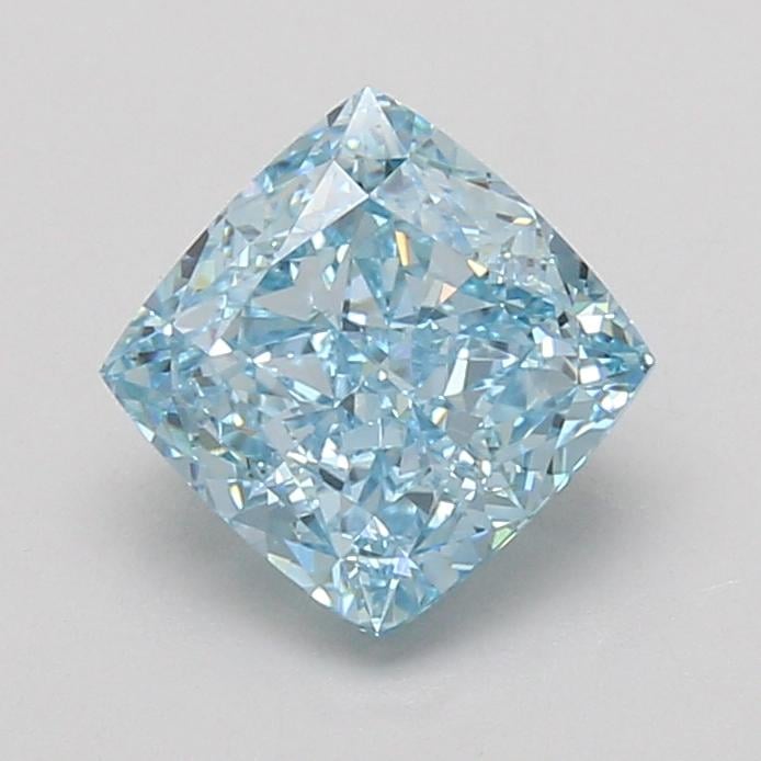 2.07 Ct. Fancy Vivid Blue Cushion Lab Grown Diamond