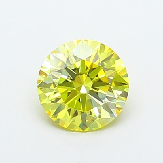1.08 Ct. Fancy Vivid  Yellow Round Lab Grown Diamond