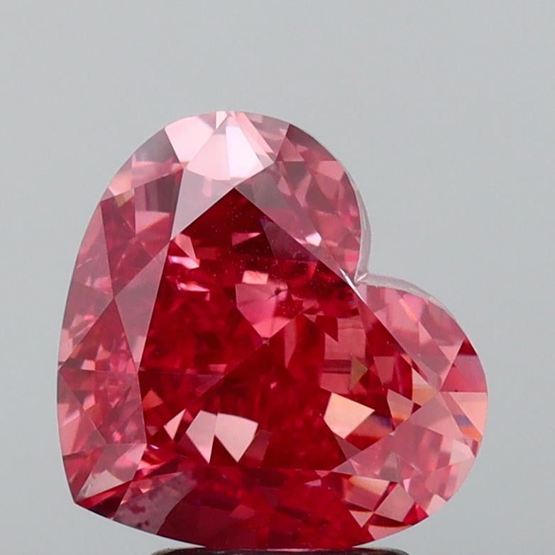 4.18 Ct. Fancy Vivid  Pink Heart Lab Grown Diamond