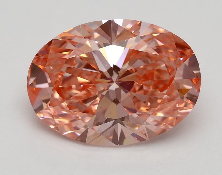 3.06 Ct. Fancy Vivid Pink Oval Lab Grown Diamond