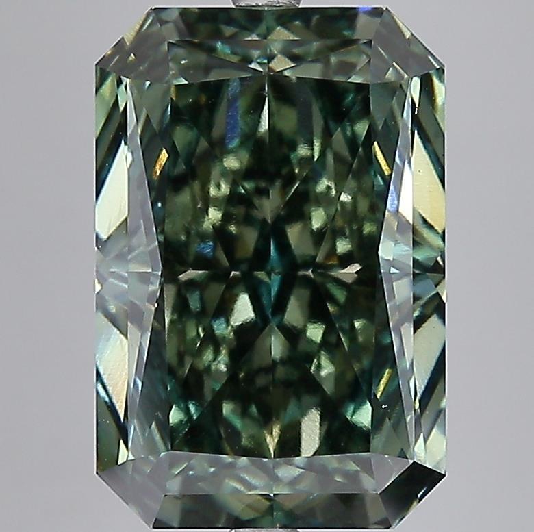 10.43 Ct. Fancy Green Radiant Lab Grown Diamond