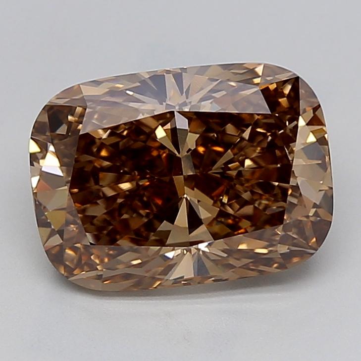 4.05 Ct. Fancy  Brown Cushion Lab Grown Diamond