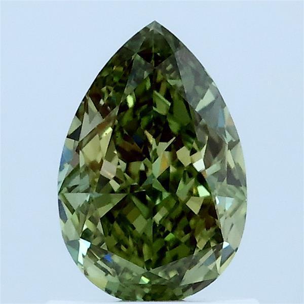 1.08 Ct. Fancy Vivid Green Pear Lab Grown Diamond