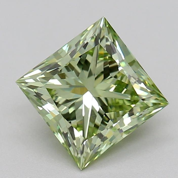 0.81 Ct. Fancy Intense Green Princess Lab Grown Diamond