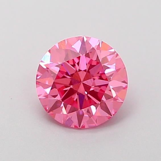 0.52 Ct. Fancy Vivid Pink Round Lab Grown Diamond