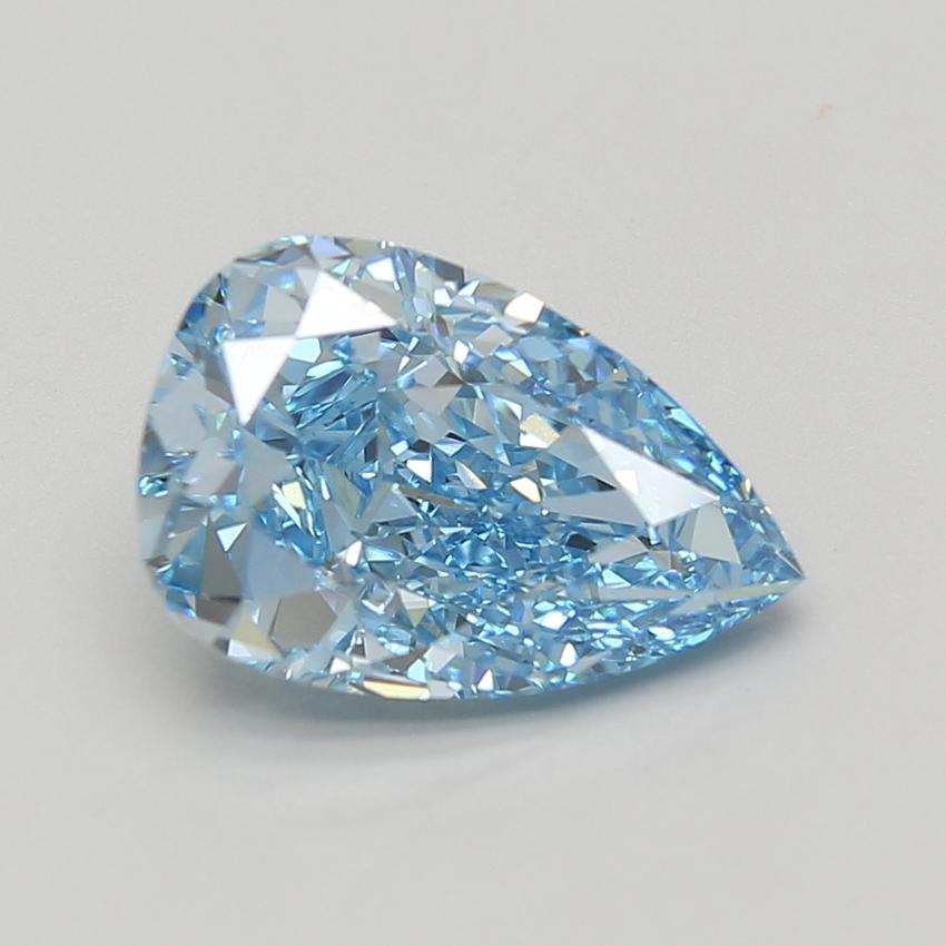4.10 Ct. Fancy Vivid Blue Pear Lab Grown Diamond