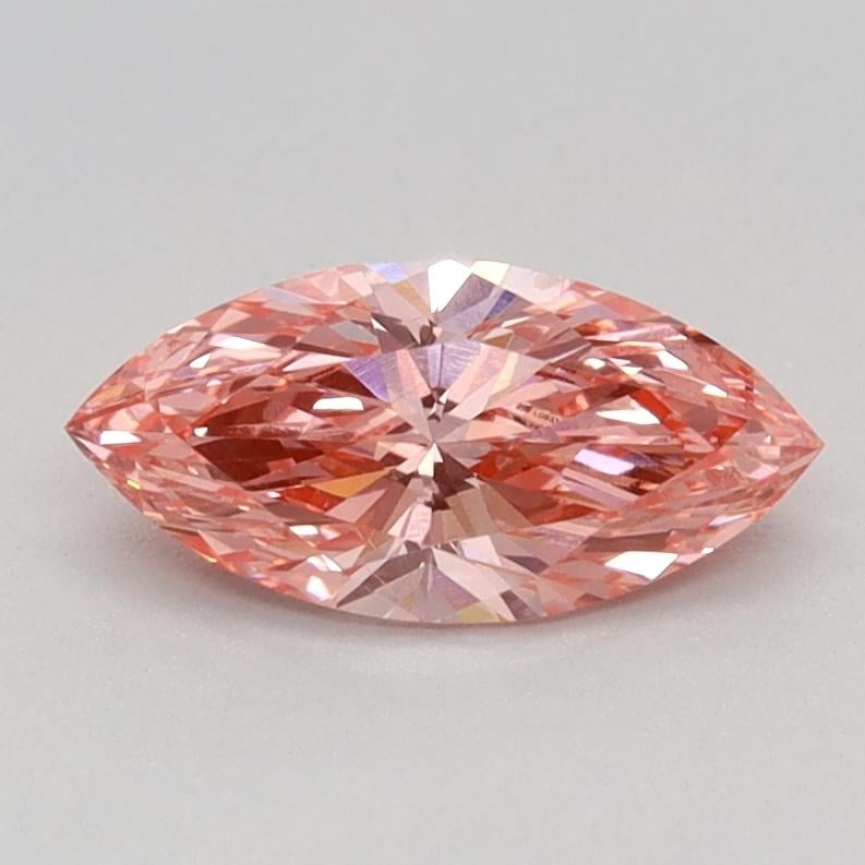 0.58 Ct. Fancy Vivid Pink Marquise Lab Grown Diamond