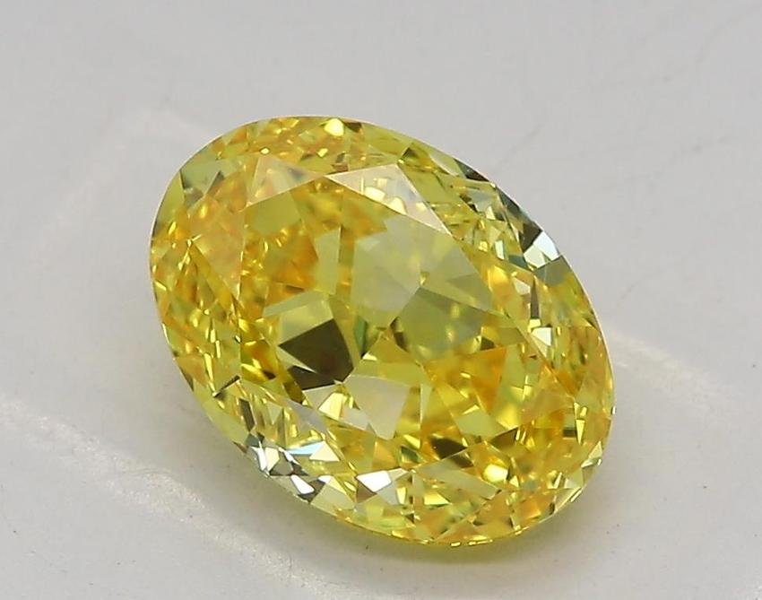 1.97 Ct. Fancy Vivid Yellow Oval Lab Grown Diamond