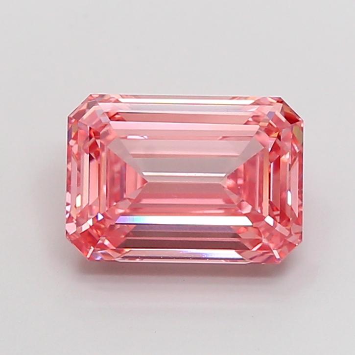 4.98 Ct. Fancy Vivid Pink Emerald Lab Grown Diamond