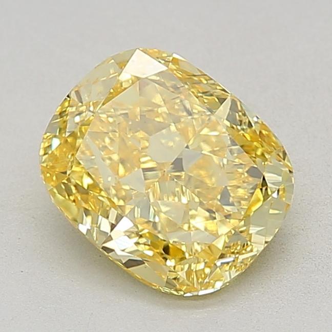 2.50 Ct. Fancy Vivid  Yellow Cushion Lab Grown Diamond