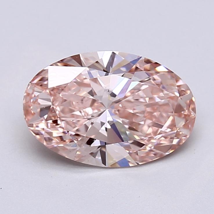 2.43 Ct. Fancy Vivid  Pink Oval Lab Grown Diamond