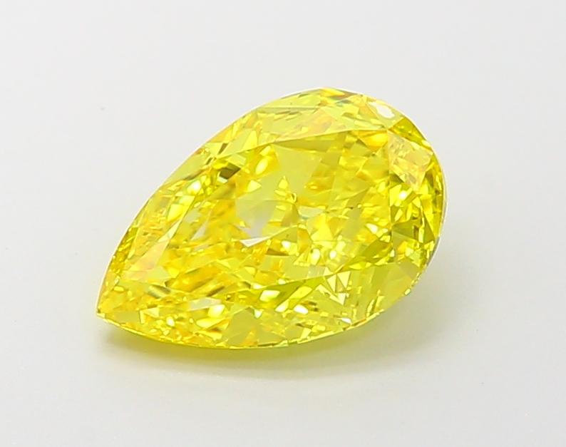2.35 Ct. Fancy Vivid  Yellow Pear Lab Grown Diamond
