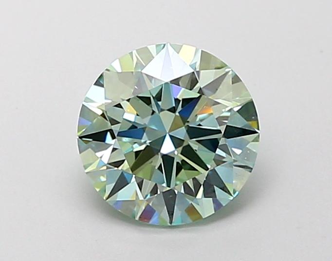 1.52 Ct. Fancy Intense  Green Round Lab Grown Diamond