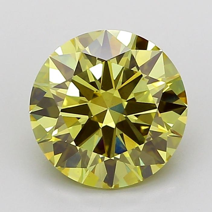 4.00 Ct. Fancy Intense  Yellow Round Lab Grown Diamond