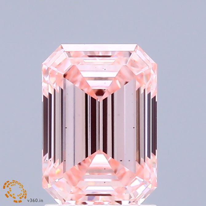 2.03 Ct. Fancy Intense Pink Emerald Lab Grown Diamond